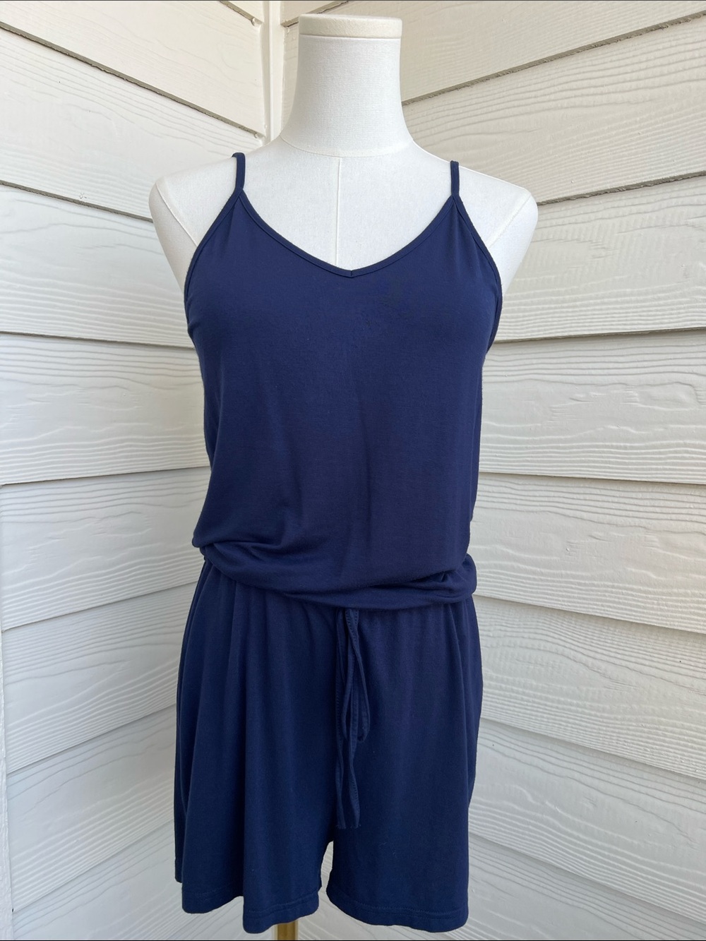 💙 Dreamskull Women Spaghetti Strap Short Jumpsuit - Navy Blue - Small 💙